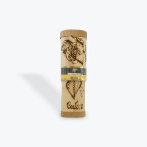 Engraved Wooden Cigar Tube – Cuba Motif with Cohiba Band (2 cigars)