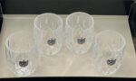 Cut Crystal Tumbler Set – 4-Piece with Cuban Coat of Arms