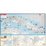 Esso Road and City Map of Cuba 1950's