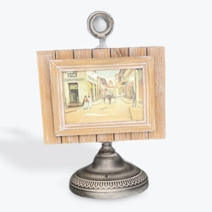 Vintage Cuban Street Scene – Framed Mini Art on Stand