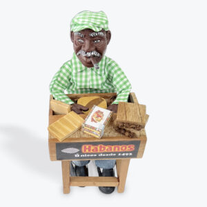Tobacco Maker Figurine with Habanos Stand