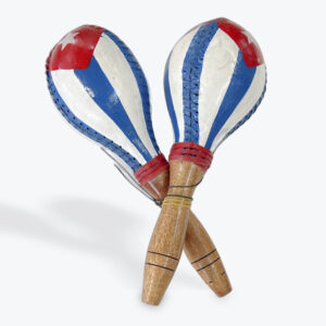 Hand-Painted Maracas – Cuban Flag Design