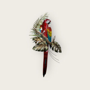 Colorful Metal Parrot Wall Art