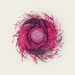 Pink and Purple Decorative Straw Hat