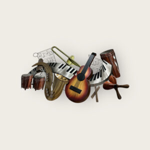 Cuban Musical Instrument Metal Wall Art