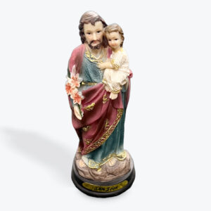 San José with Child Statue – Hand-Painted Catholic Figurine