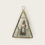 Santa Bárbara in Pyramid Glass Display