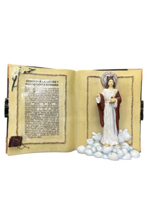 Santa Bárbara Prayer Book Figurine