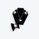 Elegant Pearl-Inspired Gold Jewelry Set