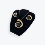 Gold and Black Swirl Jewelry Set
