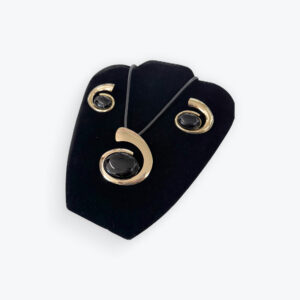 Gold and Black Swirl Jewelry Set
