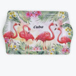 Cuba Tropical Flamingo Tray
