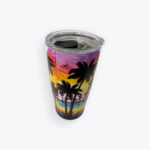 Cuba Sunset Palm Tumbler – 20oz Insulated Travel Cup