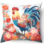 Rooster Throw Pillow 18″ x 18″