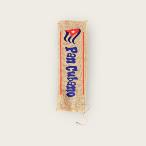 Rustic Bread Bag – “Pan Cubano” Burlap Sack with Cuban Flag