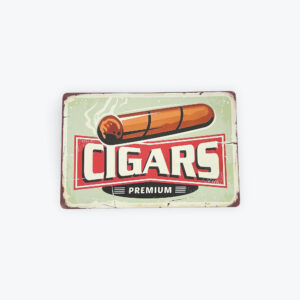 Premium Cigars Vintage Metal Sign 12" x 8"