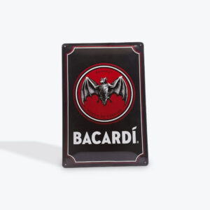 Bacardi Metal Sign – Bat Logo Design