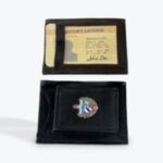 Cuban Crest Black Leather Wallet