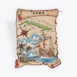 Leather Wall Hanging – Havana Club Cuba Map