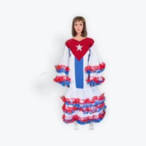 Cuban Flag Dance Dress – Women’s Traditional Costume