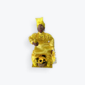Handmade Afro-Cuban Figurine Ochún in Yellow Dress