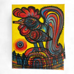 Printed Canvas 10x8 – Cuban Folk Art Design