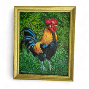 Hand-Painted Framed Canvas 11x9 – Traditional Cuban Art