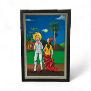 Framed Canvas 41x29 – Cuban Folk Art Collection