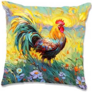 Rooster Throw Pillow 18″ x 18″