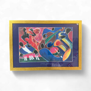 Framed Art 39x27 – Colorful Jazz Scene