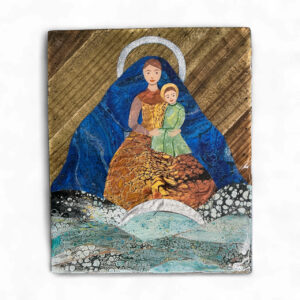 Madonna of the Sea – Mixed Media Art on Wood