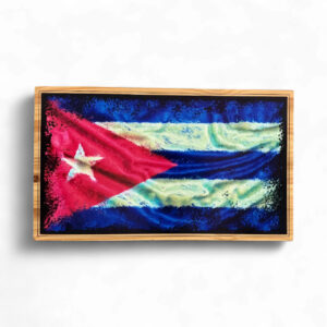 Cuban Flag on Wood (38 x 22) – Unique Wall Art