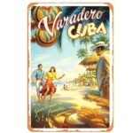 Beautiful Varadero Beach Vintage Metal Poster 8" x 12"