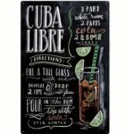 Cuba Libre Vintage Metal Sign – 8" x 12"