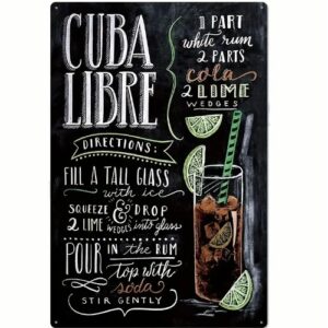 Cuba Libre Vintage Metal Sign – 8" x 12"