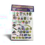 Cuban School Project Sticker Pack – 40-Piece Set