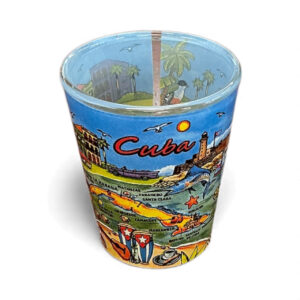 (2.25”) Cuba Map Shot Glass – Illustrated Island Design