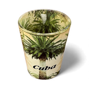 (2.25”) Cuba Palm Tree Shot Glass – Tropical Botanical Design