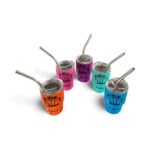 Mini Cuba Tumbler with Metal Straw – Assorted Colors