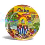 (7.5”) Ceramic Plate Decorative Souvenir – Vibrant Tropical Design