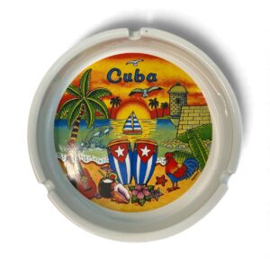 Ceramic Cuba Ashtray – Tropical Design