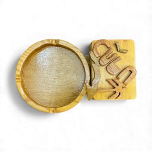 Wooden Cuba Ashtray – Hand-Carved Design