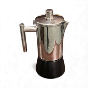 Stainless Steel Stovetop Espresso Maker – Modern Handle Design