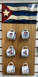 Cuba Flag Mini Mug Wall Display – 6-Piece Set