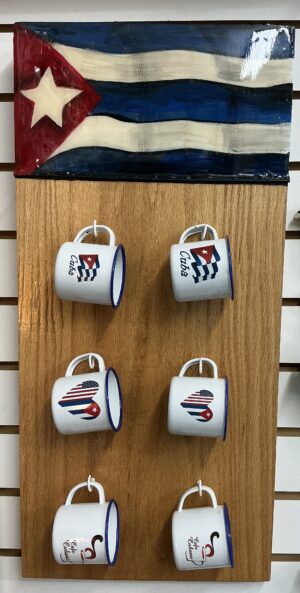 Cuba Flag Mini Mug Wall Display – 6-Piece Set