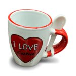 Tacita 4 oz “I Love Cuba” con Cucharita
