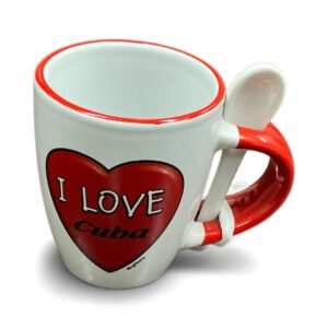 Tacita 4 oz “I Love Cuba” con Cucharita